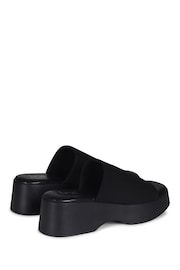 Linzi Black Leela Platform Sliders With Stretchy Front Strap - Image 4 of 4