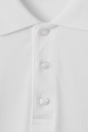 Reiss White Austin Mercerised Cotton Polo Shirt - Image 6 of 6
