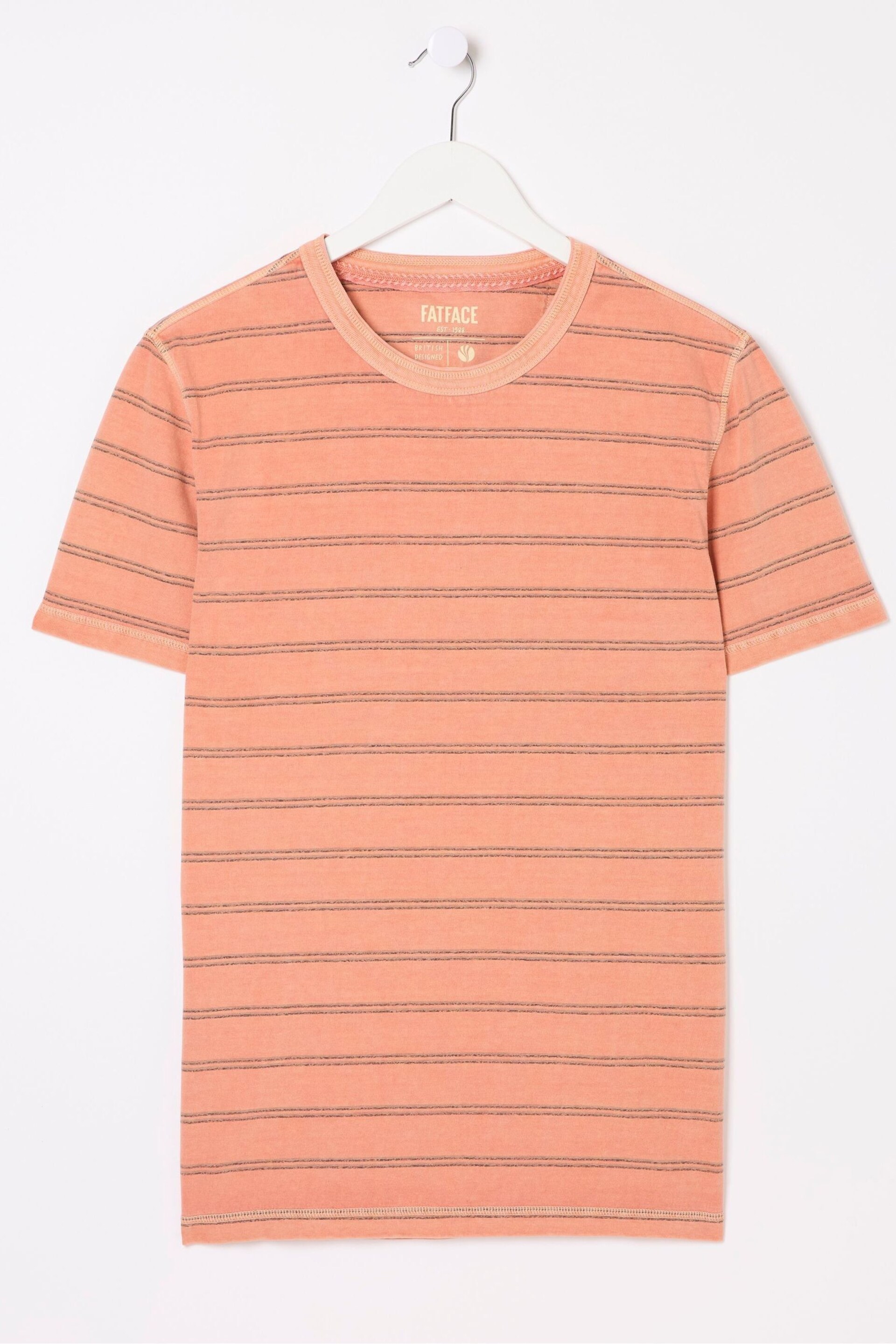 FatFace Orange Stripe T-Shirt - Image 6 of 6