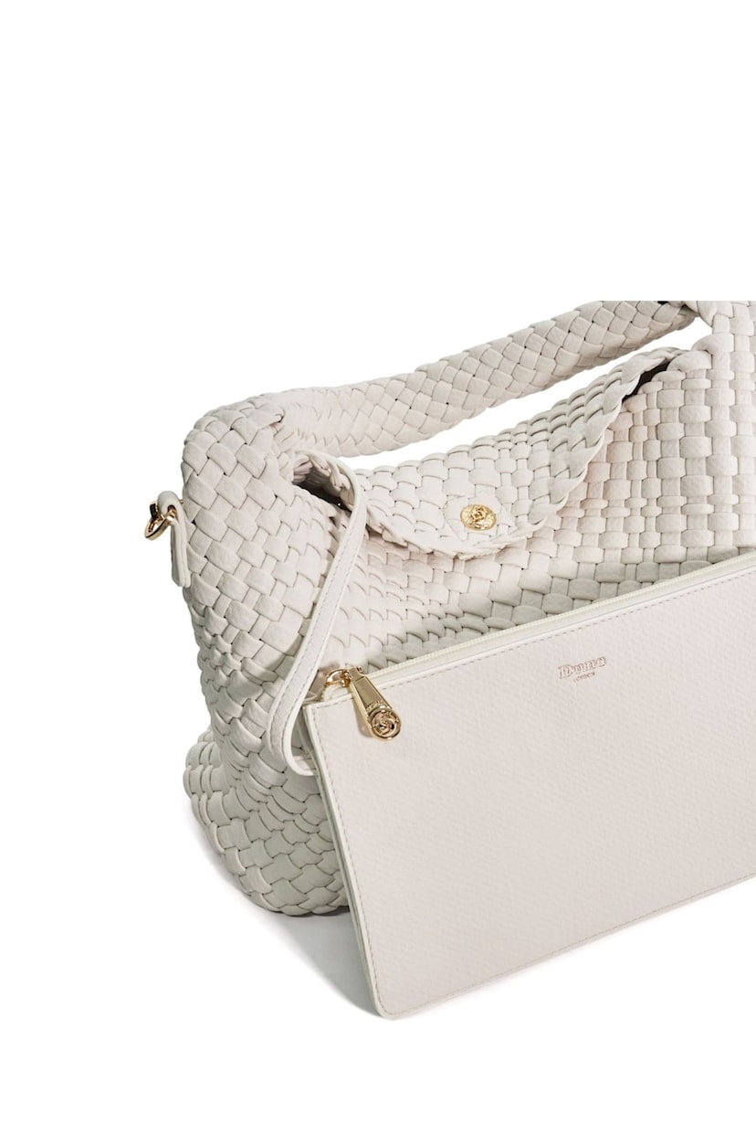 Dune London White Large Deliberate Woven Slouch Bag - Image 6 of 7