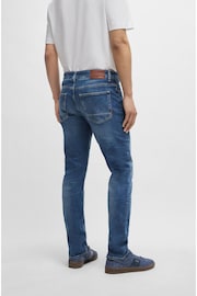 BOSS Mid Blue Slim Fit Comfort Stretch Denim Jeans - Image 2 of 5