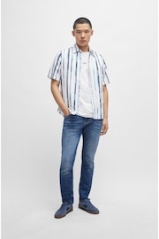 BOSS Mid Blue Slim Fit Comfort Stretch Denim Jeans - Image 3 of 5