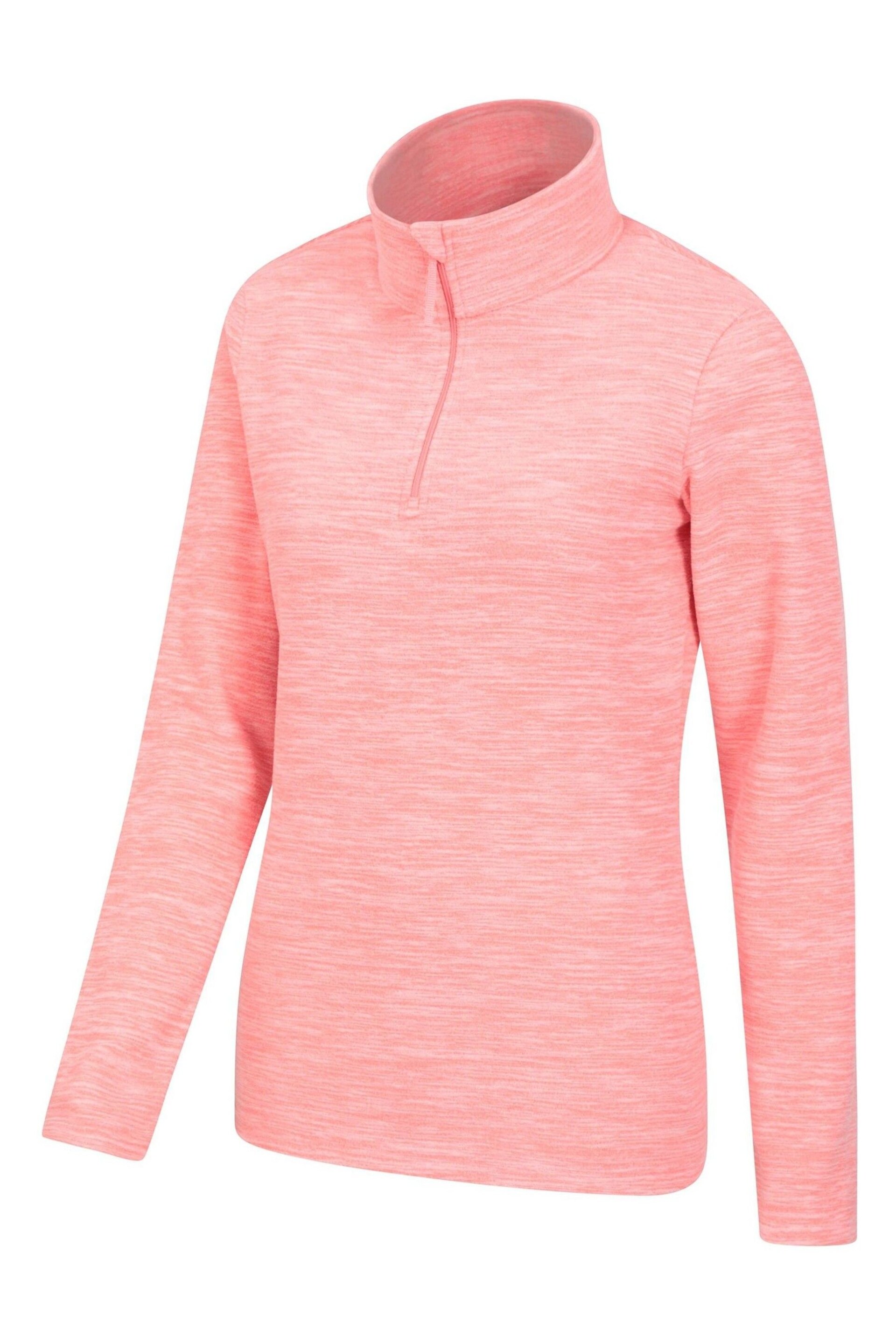 Mountain Warehouse Pink Womens Snowdon Melange Half-Zip Fleece - Image 3 of 5