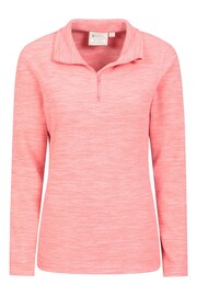 Mountain Warehouse Pink Womens Snowdon Melange Half-Zip Fleece - Image 4 of 5