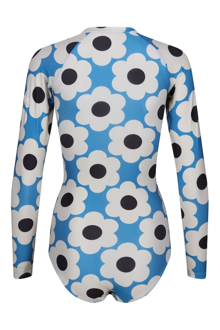 Regatta Blue Orla Kiely Long Sleeve Swimsuit - Image 8 of 8