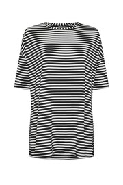 Yours Curve Black Striped Oversized Top - Image 5 of 5