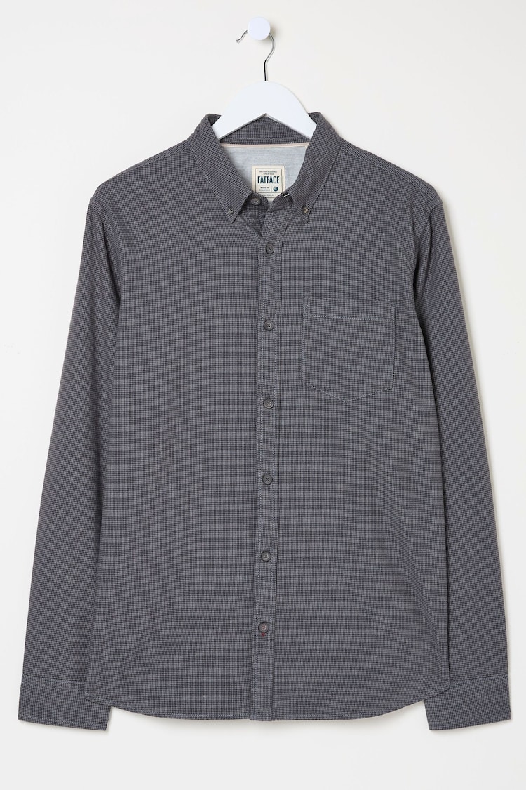 FatFace Dark Grey Tadlow Puppytooth Shirt - Image 4 of 4