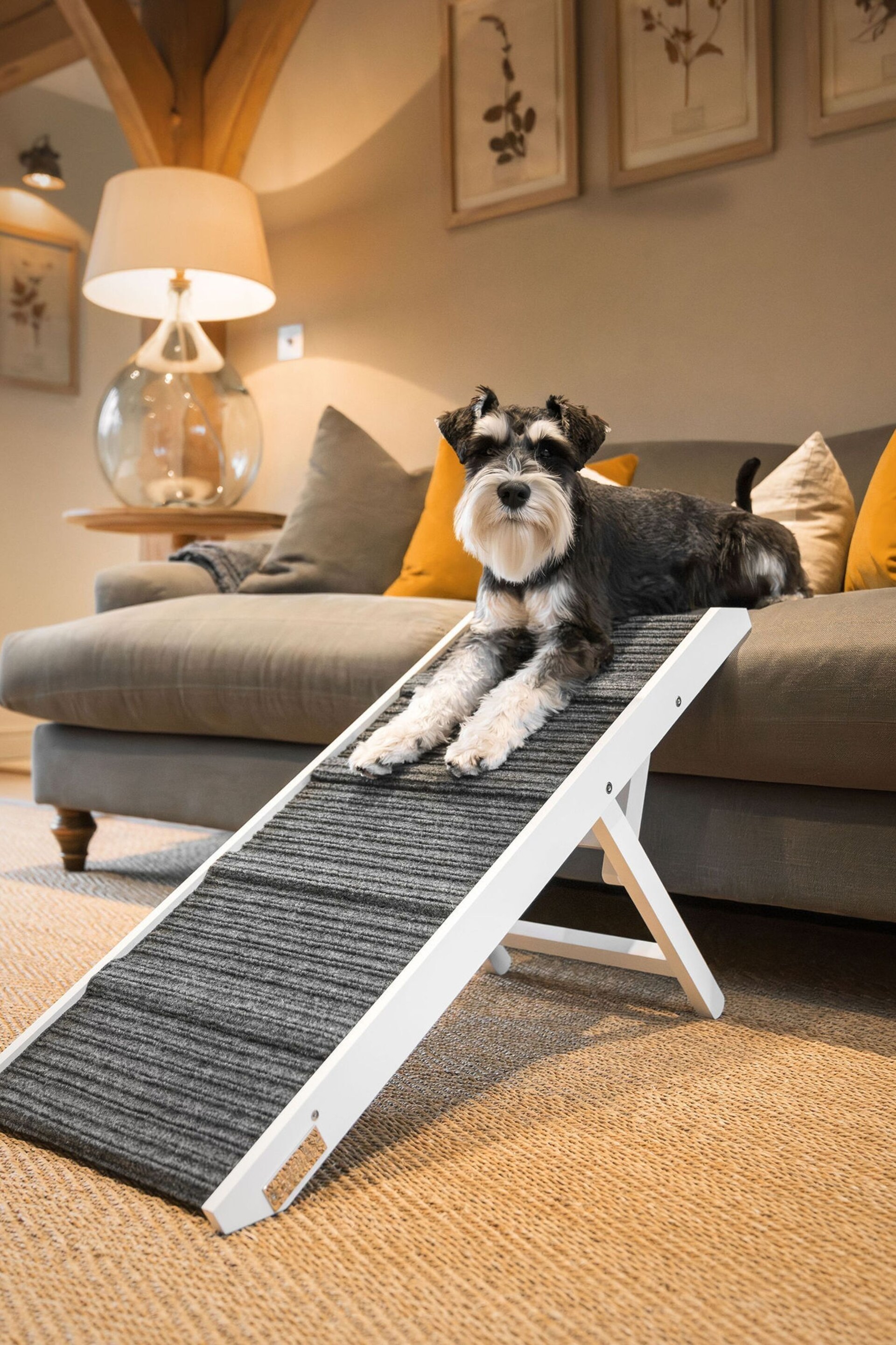 Lords and Labradors White Wooden Pet Ramp - Image 1 of 6