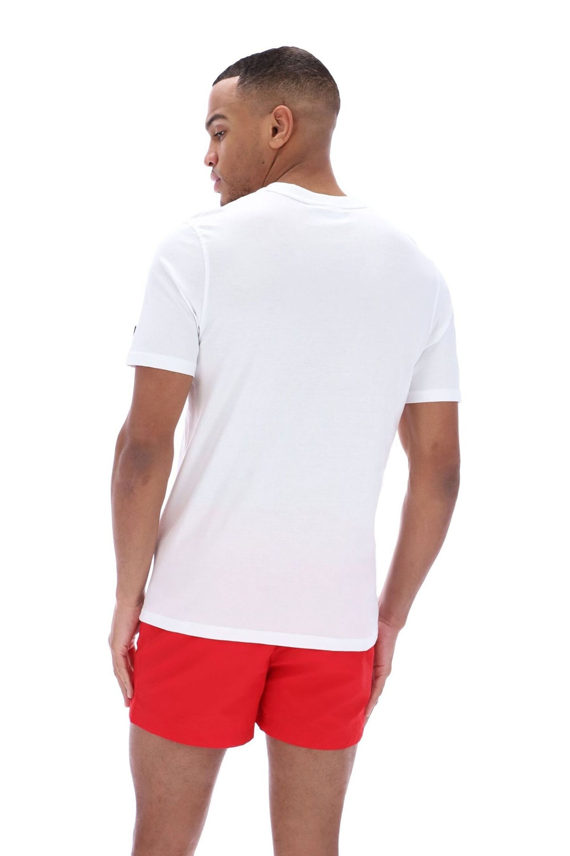 Fila White Fila Dixon Front Graphic White T-Shirt - Image 3 of 4