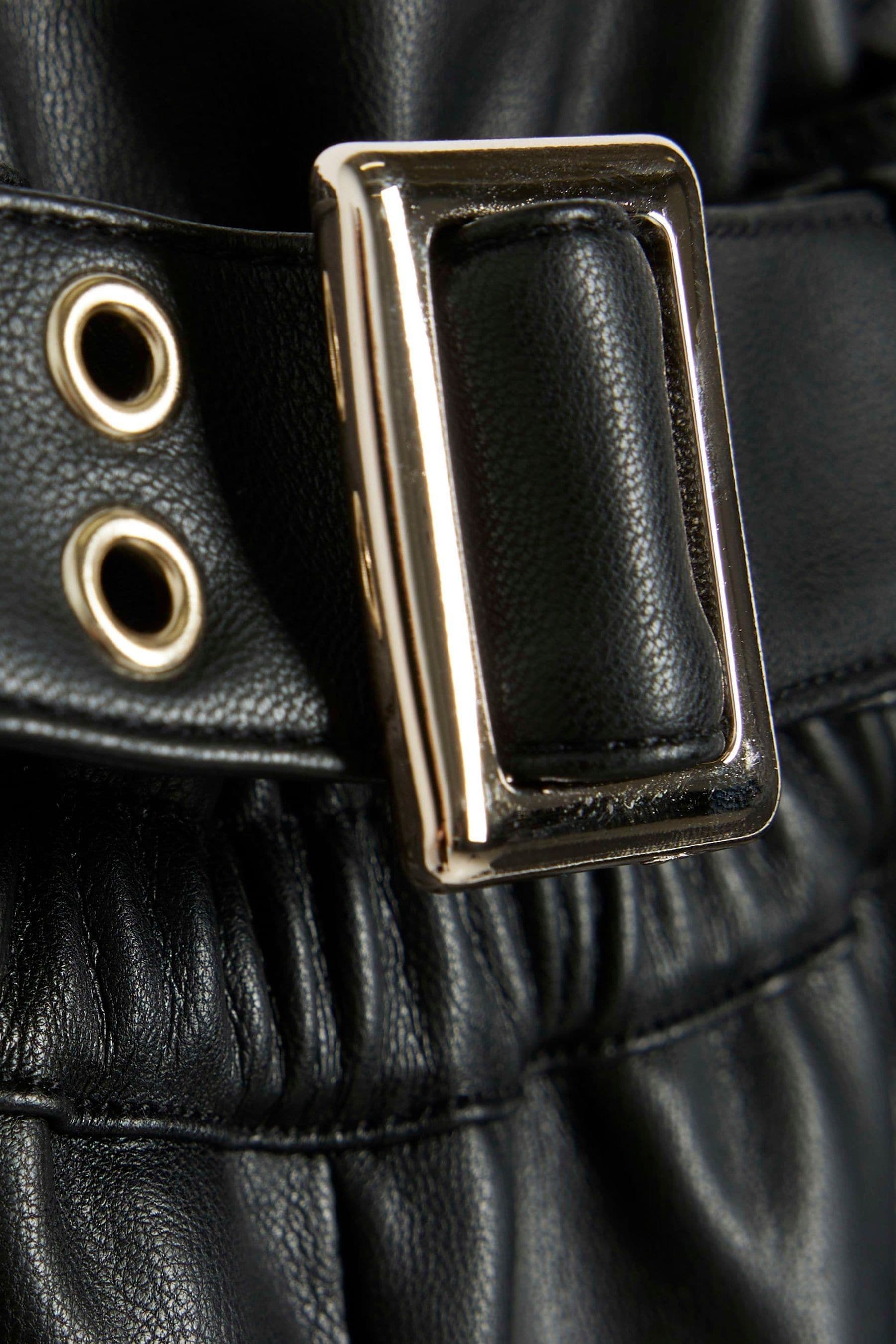 Buy River Island Black Girls Faux Fur Leather Shorts from Next Germany