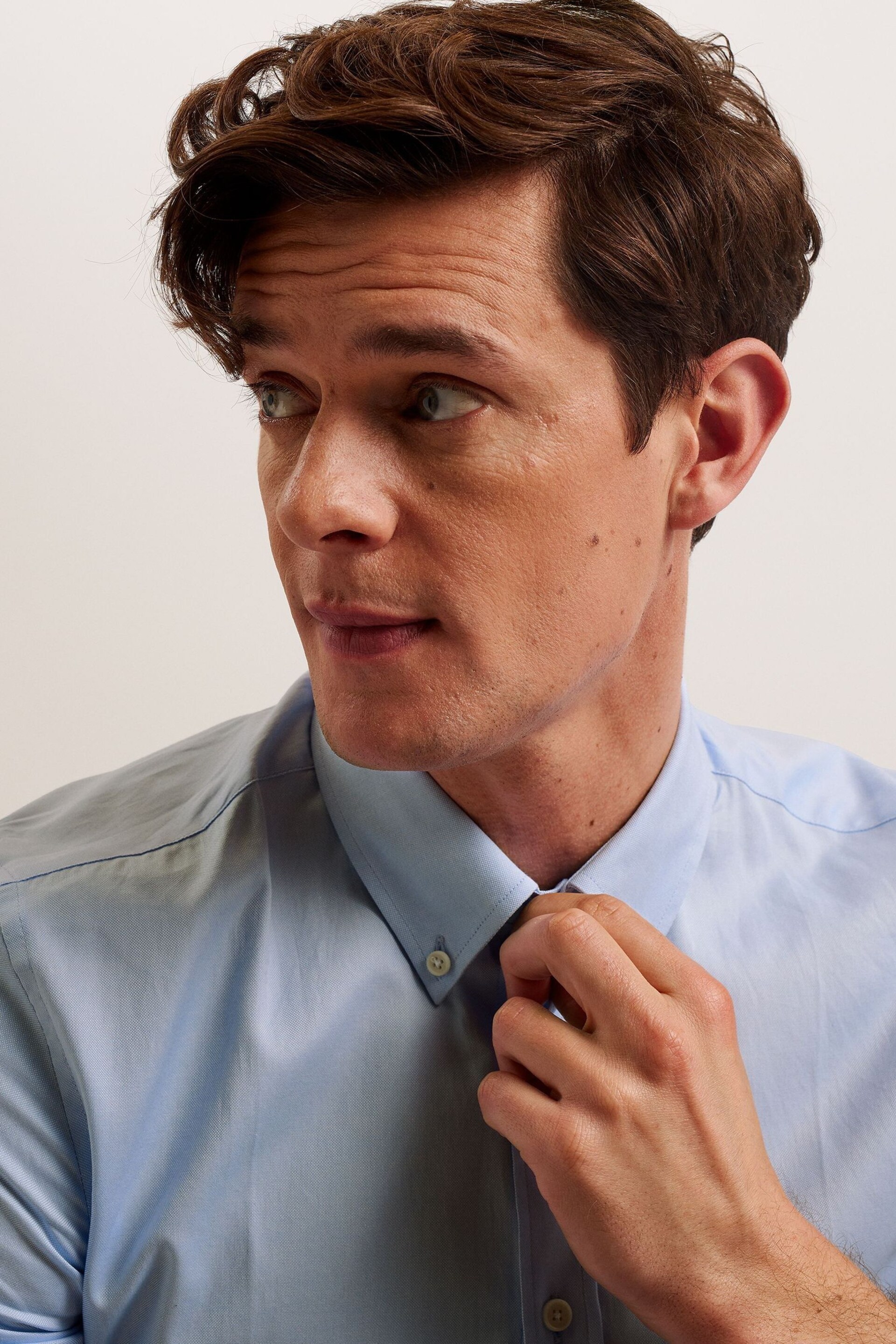 Ted Baker Blue Regular Aldgte Premium Oxford Shirt - Image 4 of 7