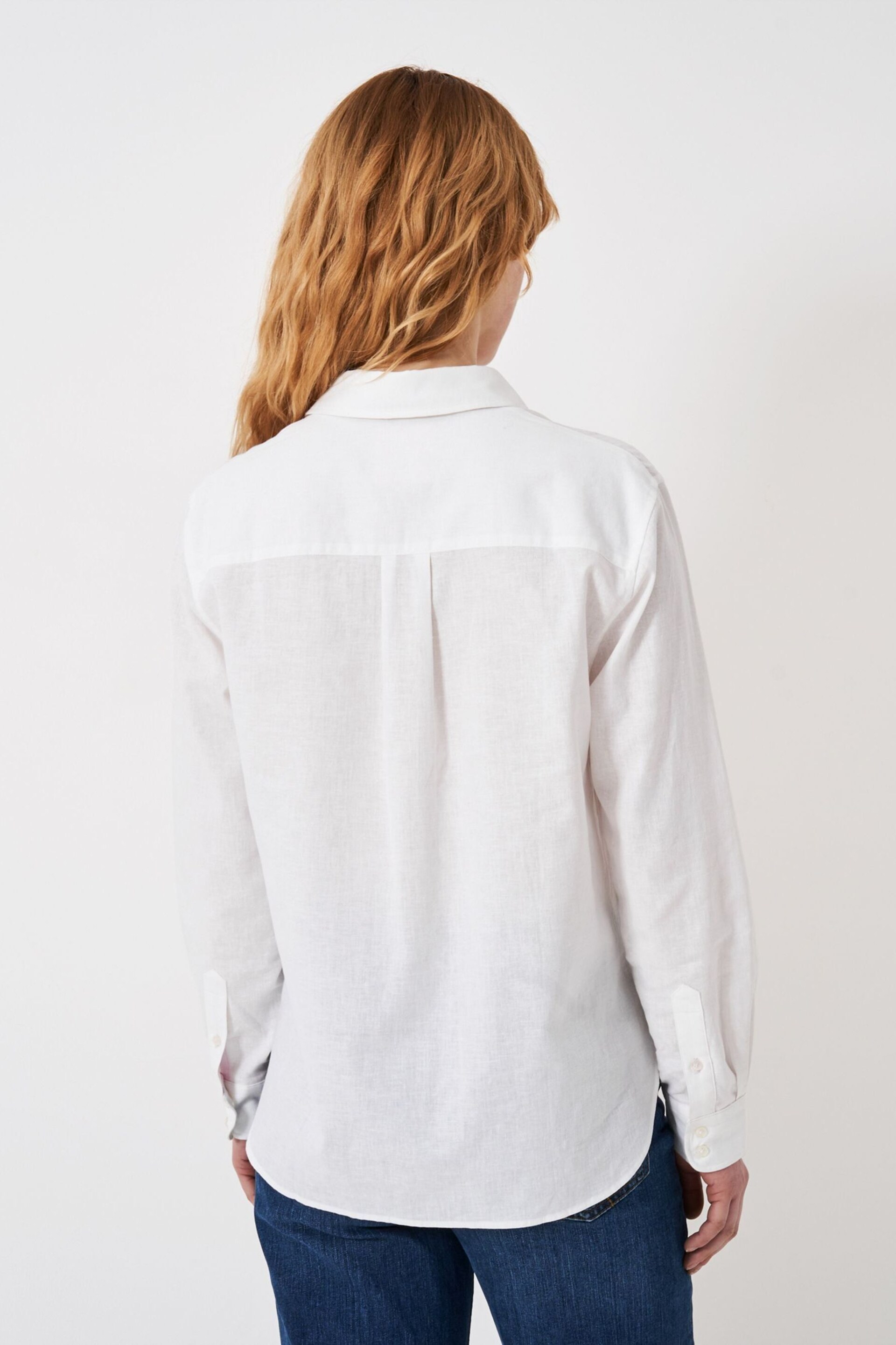 Crew Clothing Long Sleeve Relaxed Fit Linen Shirt - Image 2 of 4