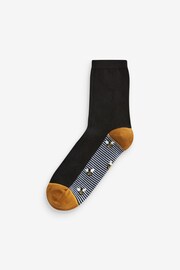 Blue/Ochre Bee Footbed Ankle Socks 5 Pack - Image 5 of 6
