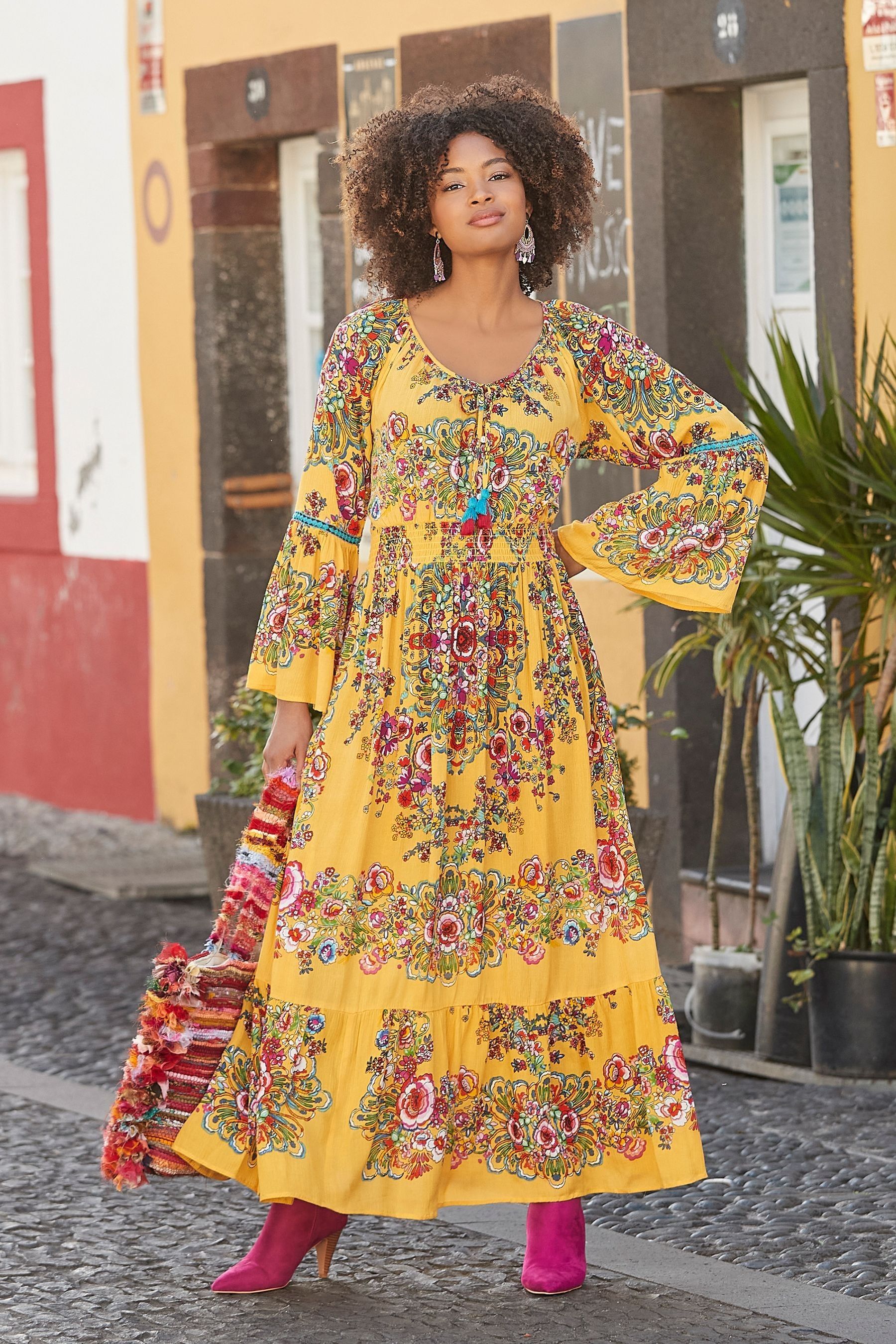 Buy Joe Browns Yellow Vintage Lace Maxi Dress from Next Luxembourg