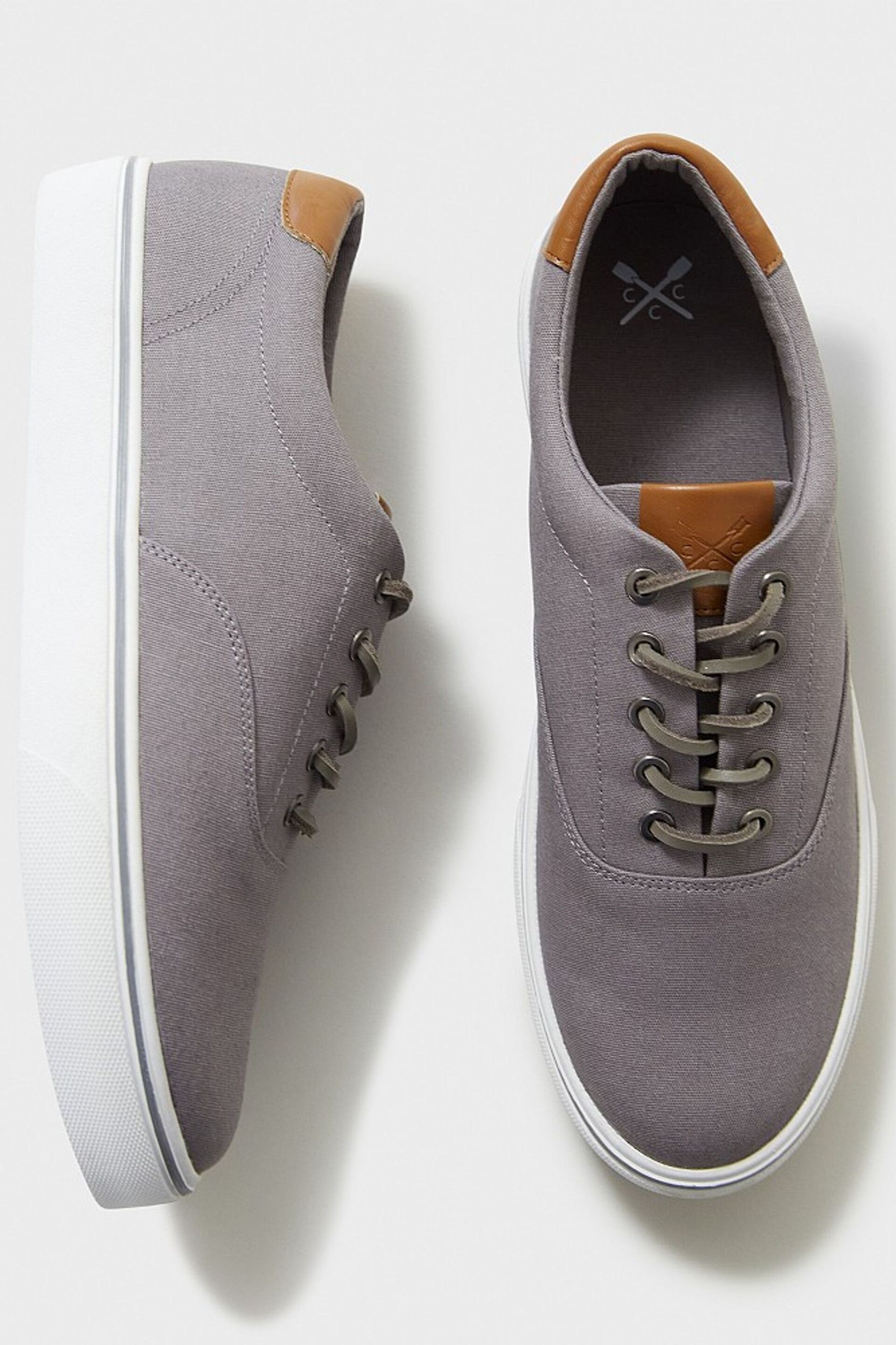 Crew Clothing Oxford Canvas Trainers - Image 3 of 5