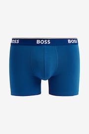 BOSS Blue Logo Waistband Boxer Briefs in Stretch Cotton 3 Pack - Image 3 of 4