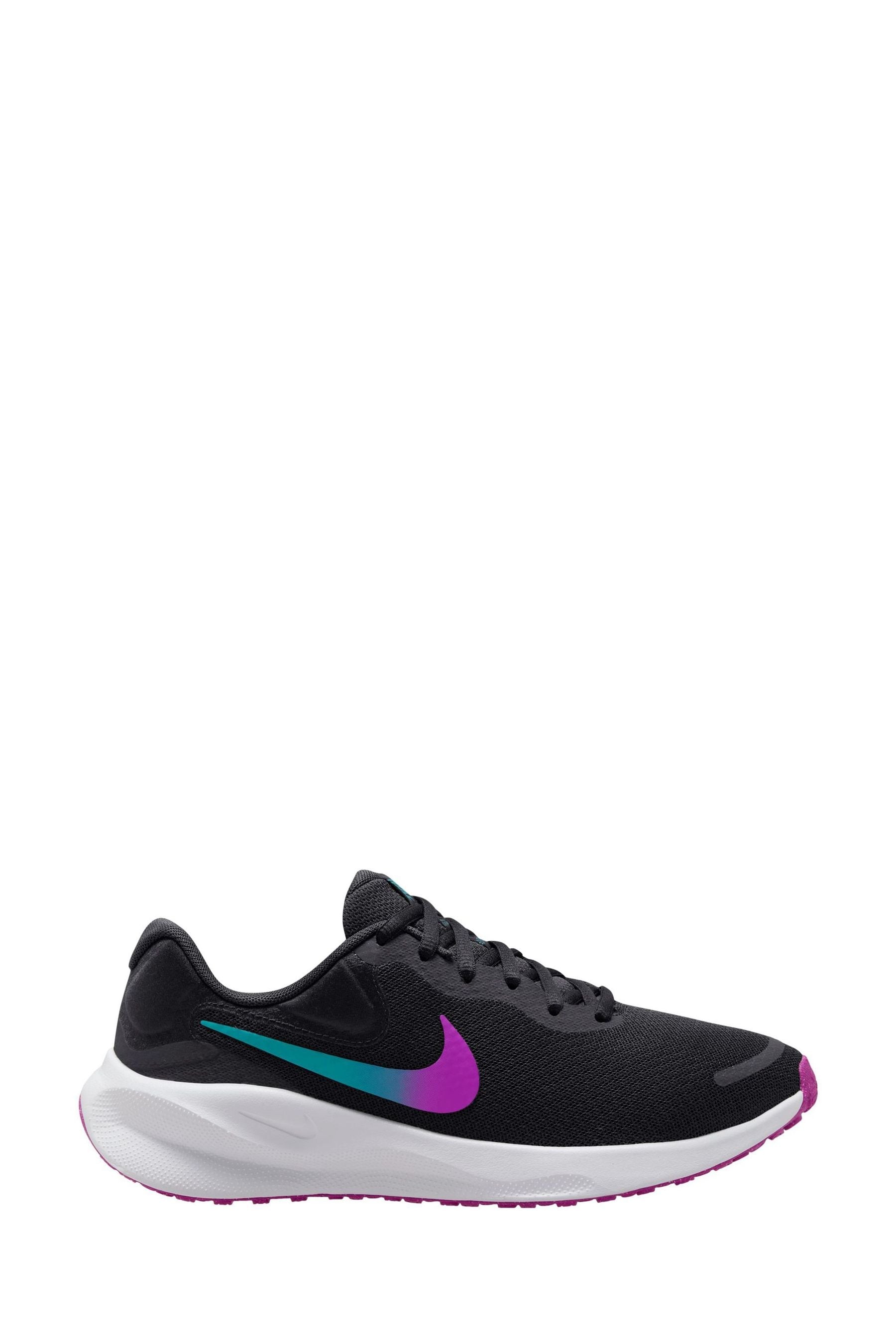 Nike black purple running shoes sale