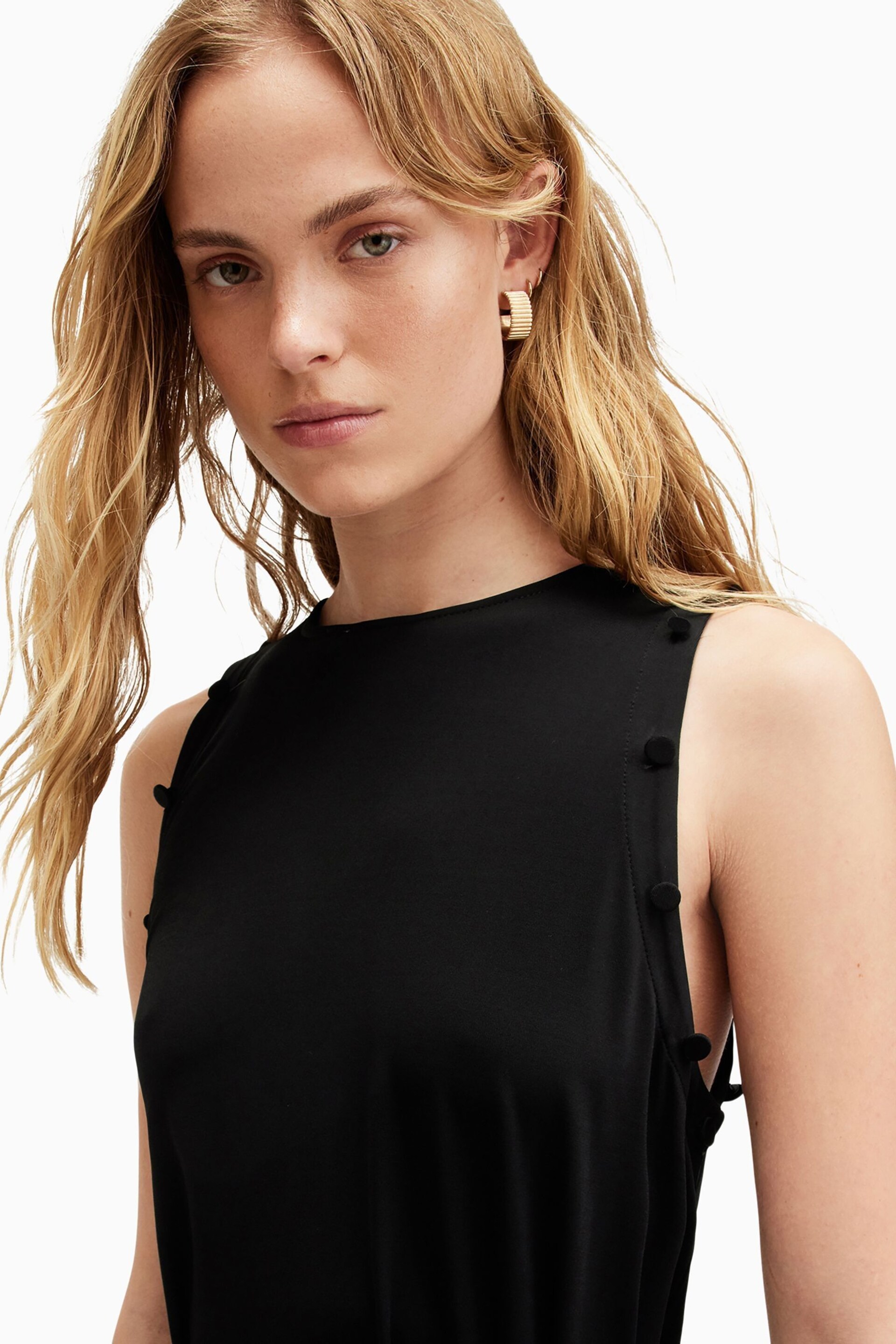 AllSaints Black Susannah Dress - Image 4 of 8