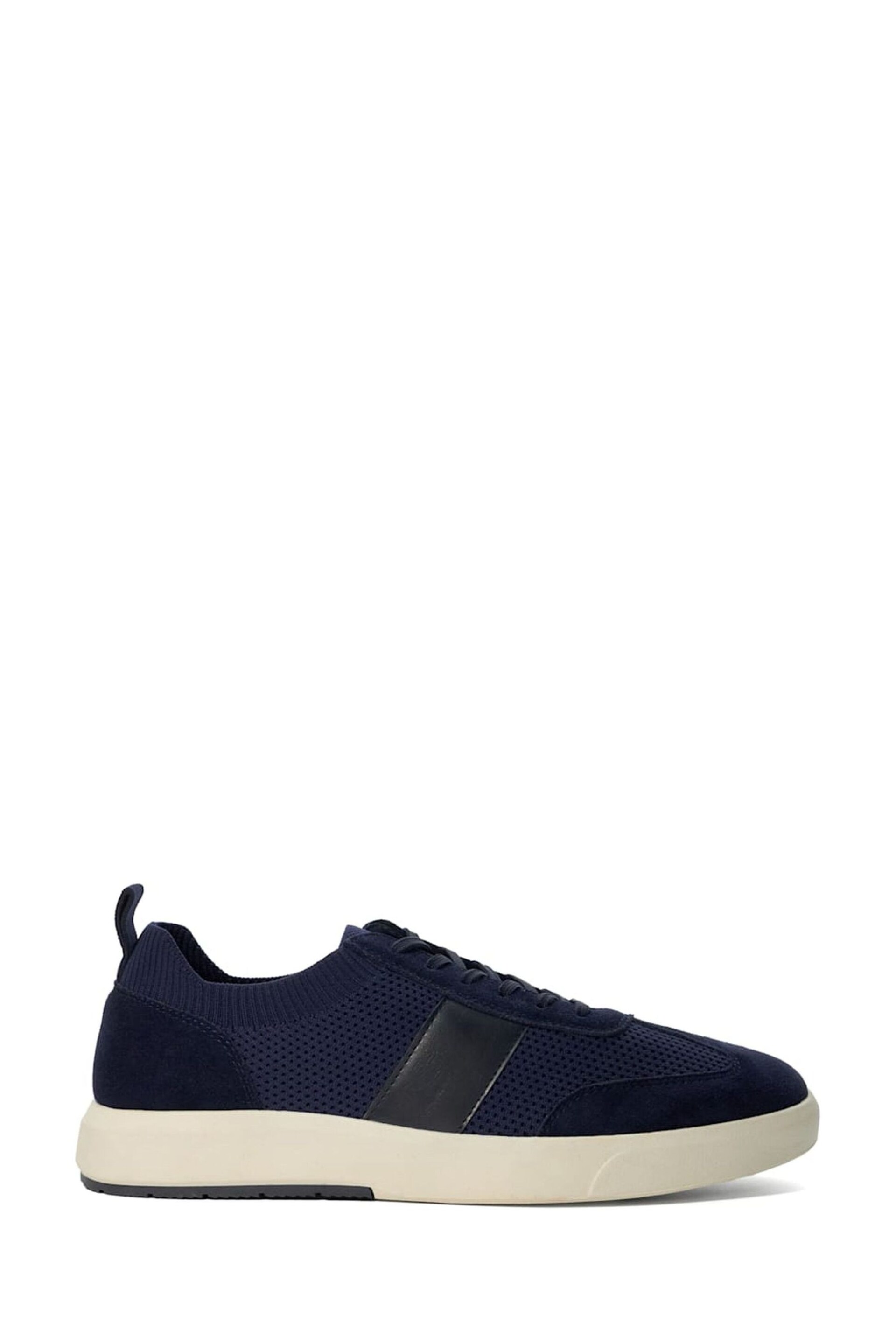 Dune London Blue Trailing Knitted Runner Trainers - Image 1 of 5