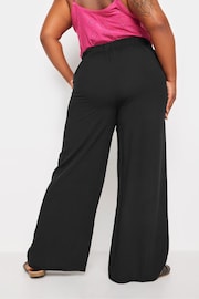 Yours Curve Black Elasticated Wide Leg Trousers - Image 3 of 5