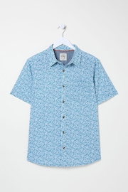 FatFace Blue Banana Leaf Print Shirt - Image 5 of 5