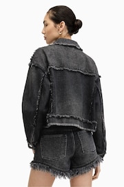 AllSaints Black Fray Claude Jacket - Image 7 of 8