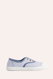 Boden Blue Stripe Laceless Canvas Pull-ons - Image 1 of 3