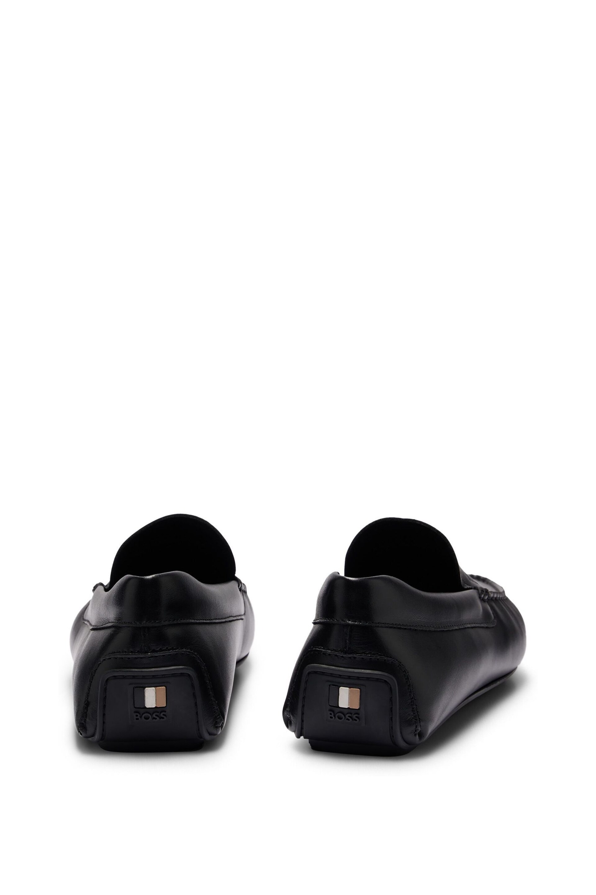BOSS Black Nappa-Leather Moccasins With Driver Sole And Full Lining - Image 3 of 5