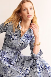 Boden Blue Amy Cotton Midi Shirt Dress - Image 1 of 5