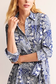 Boden Blue Amy Cotton Midi Shirt Dress - Image 4 of 5