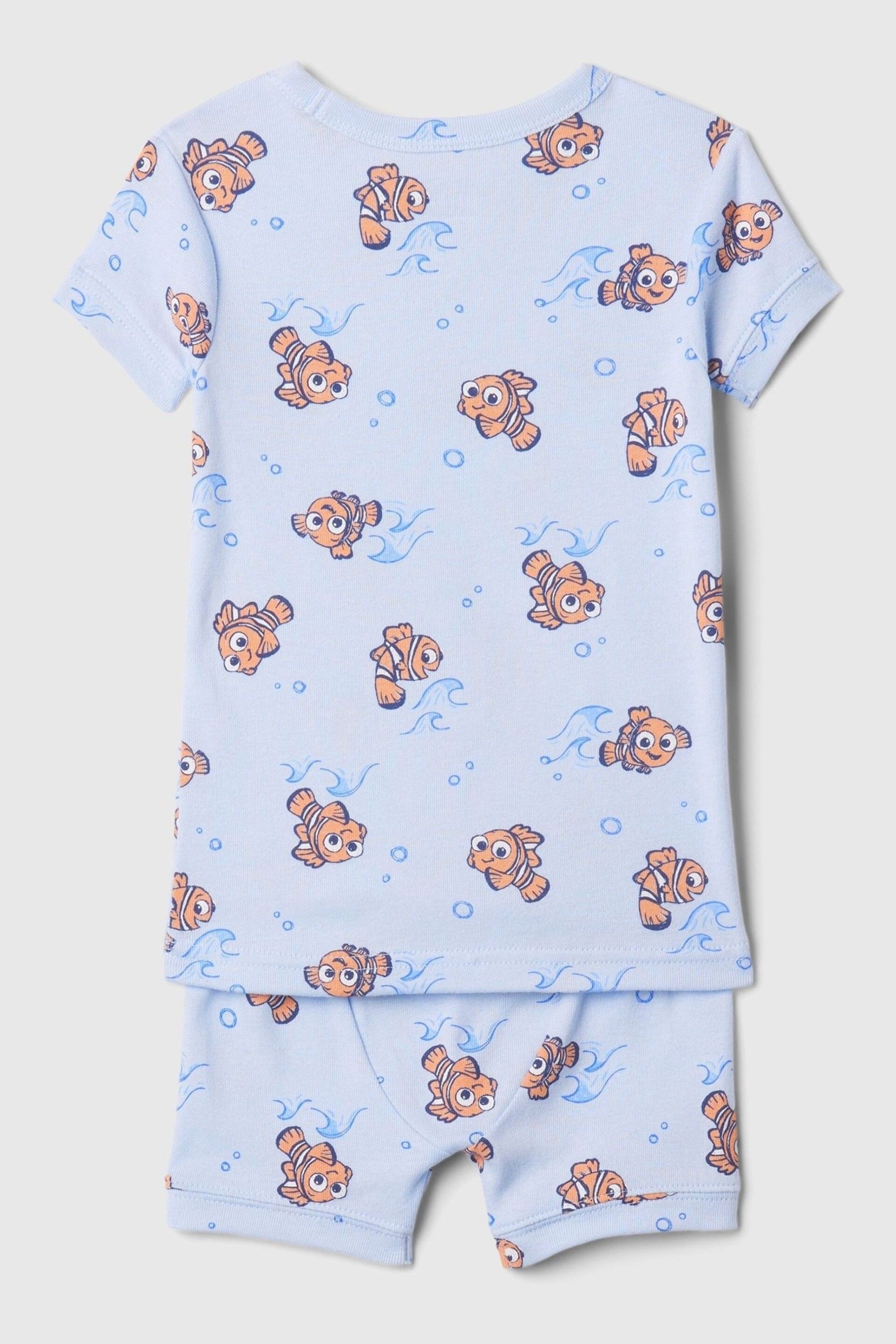 Gap Blue Disney Finding Nemo Organic Cotton Pyjama Set (6mths-5yrs) - Image 2 of 2