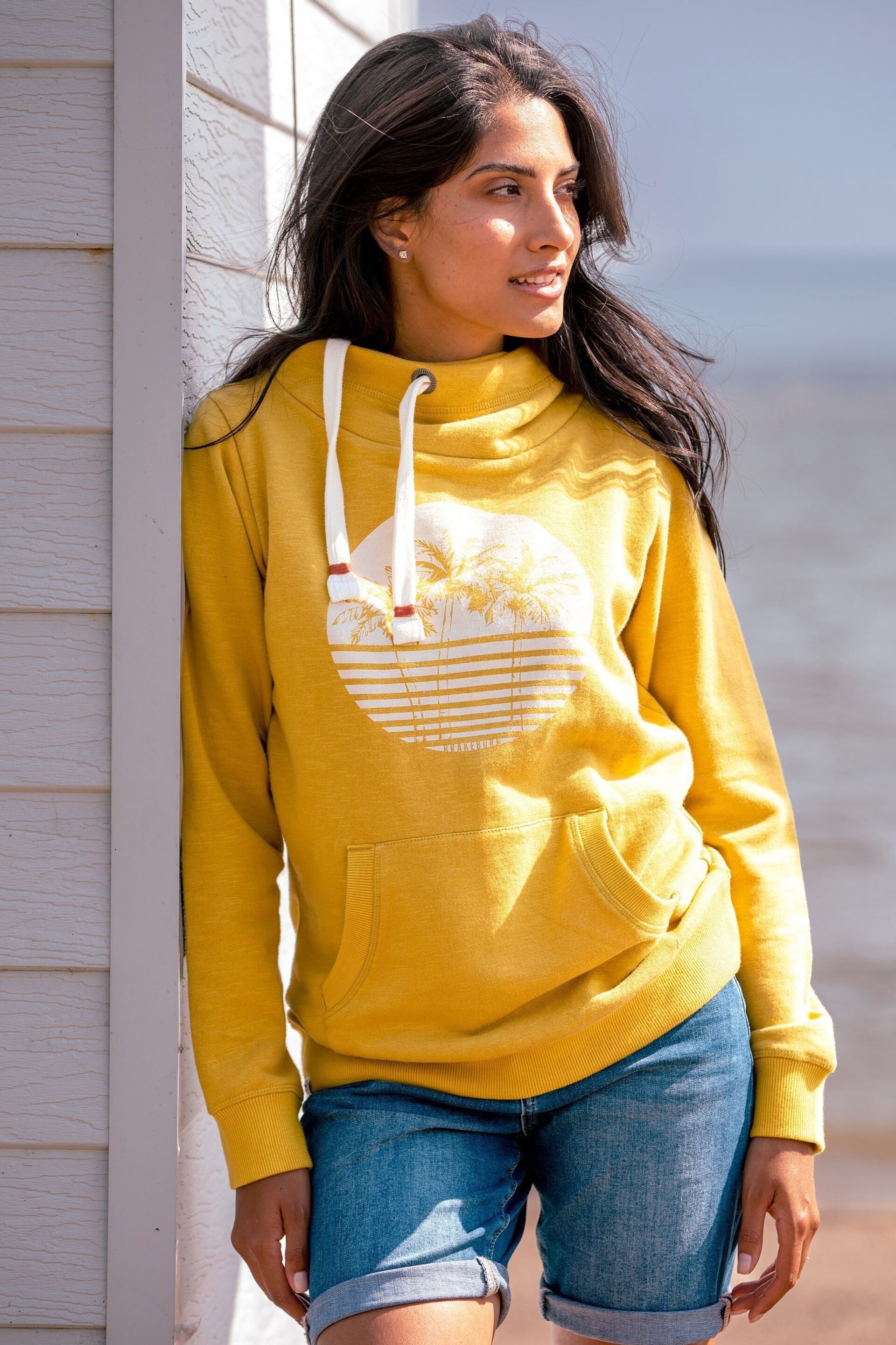 Brakeburn Yellow Palm Elise Hoodie - Image 1 of 5