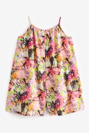 Pink/Yellow Graffiti Butterfly Crinkle Texture Playsuit (3-16yrs) - Image 5 of 6