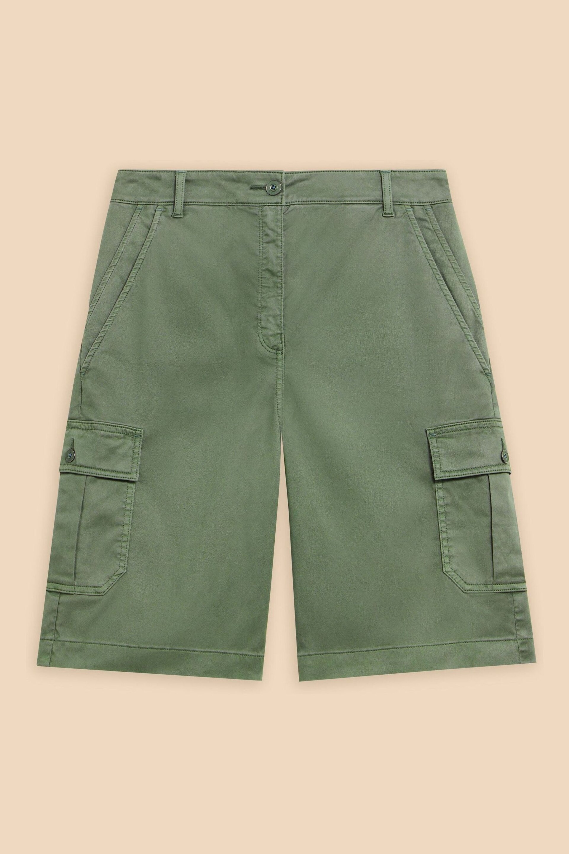 White Stuff Green Everleigh Cargo Shorts - Image 5 of 7