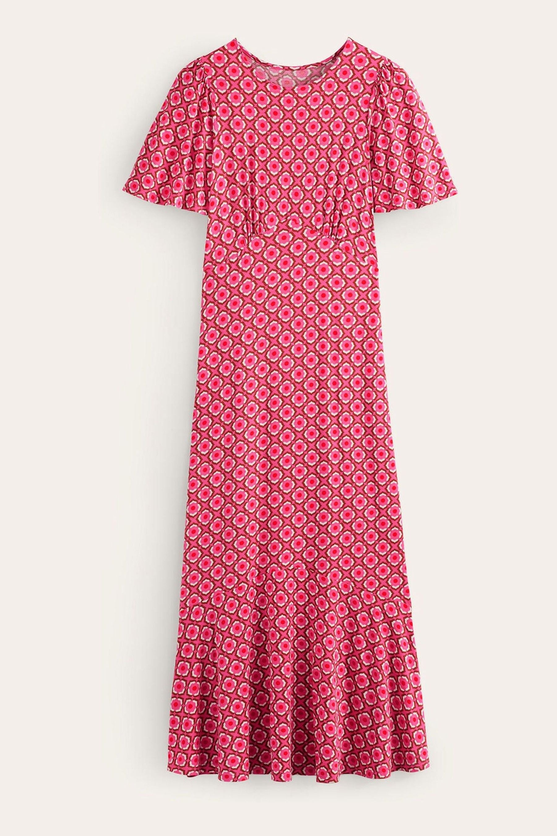Buy Boden Pink Felicity Jersey Midi Tea Dress from Next Luxembourg