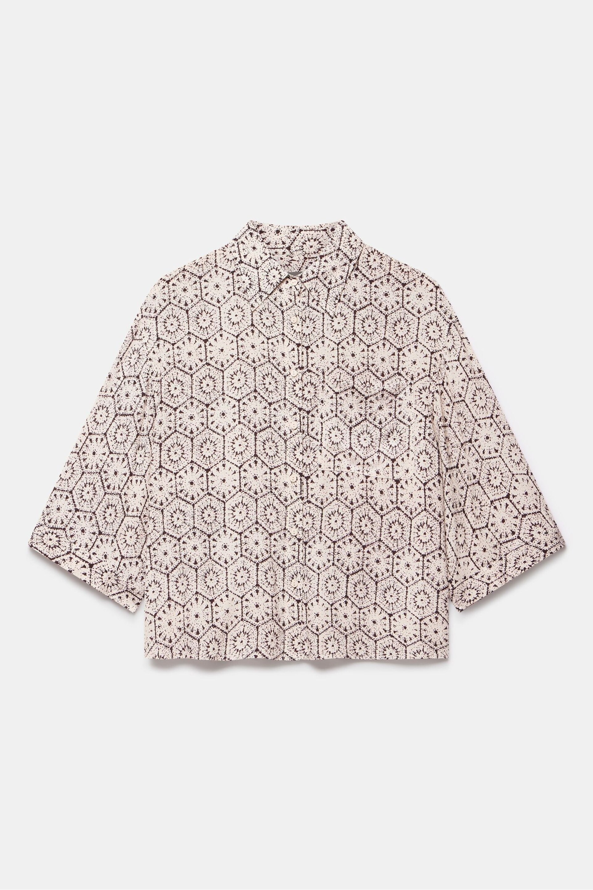 Mint Velvet Cream Crochet Print Shirt - Image 3 of 4