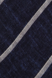 Reiss Navy Maestro Striped Wool Melange Tie - Image 5 of 5