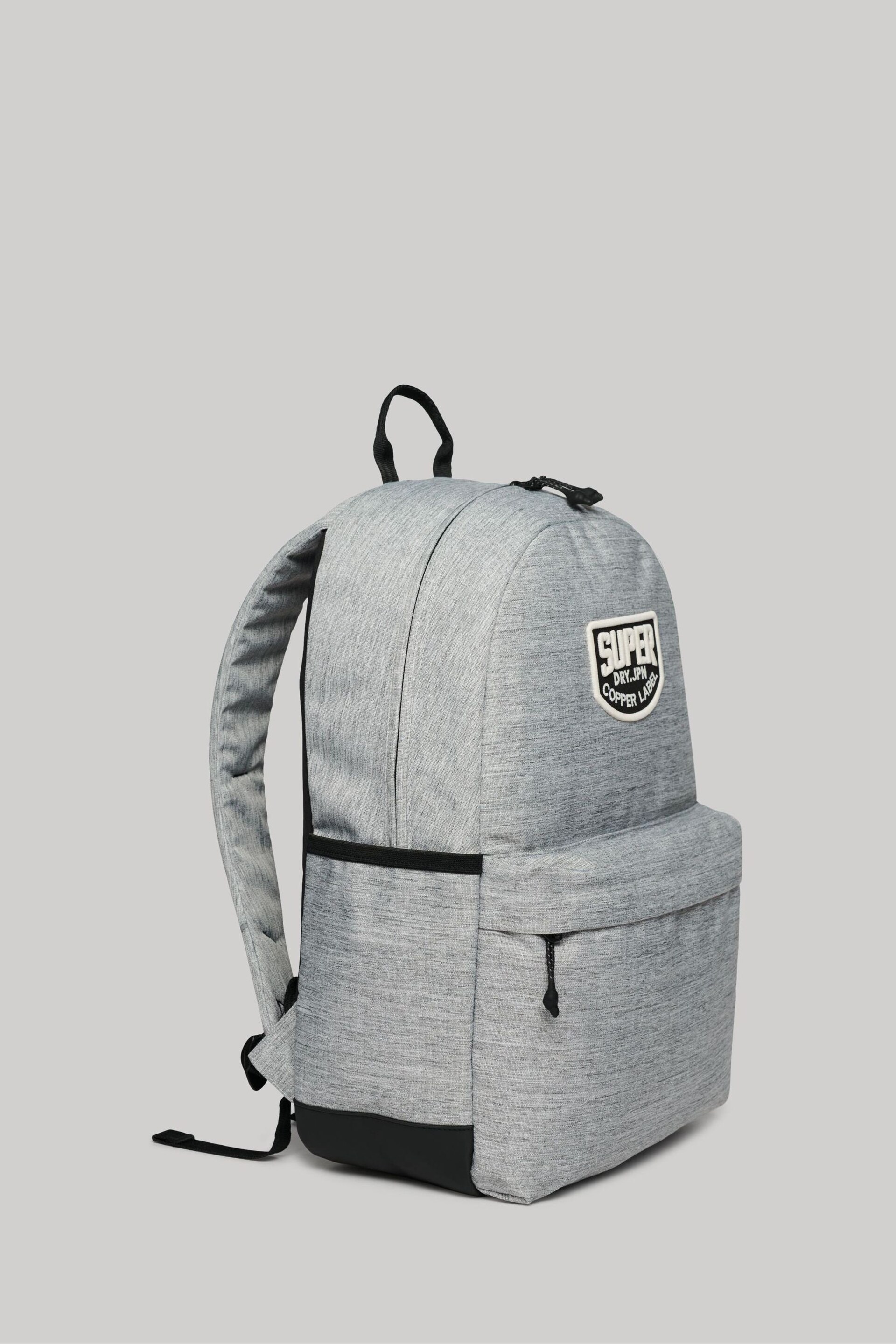SUPERDRY Grey SUPERDRY Patched Montana Backpack - Image 3 of 6