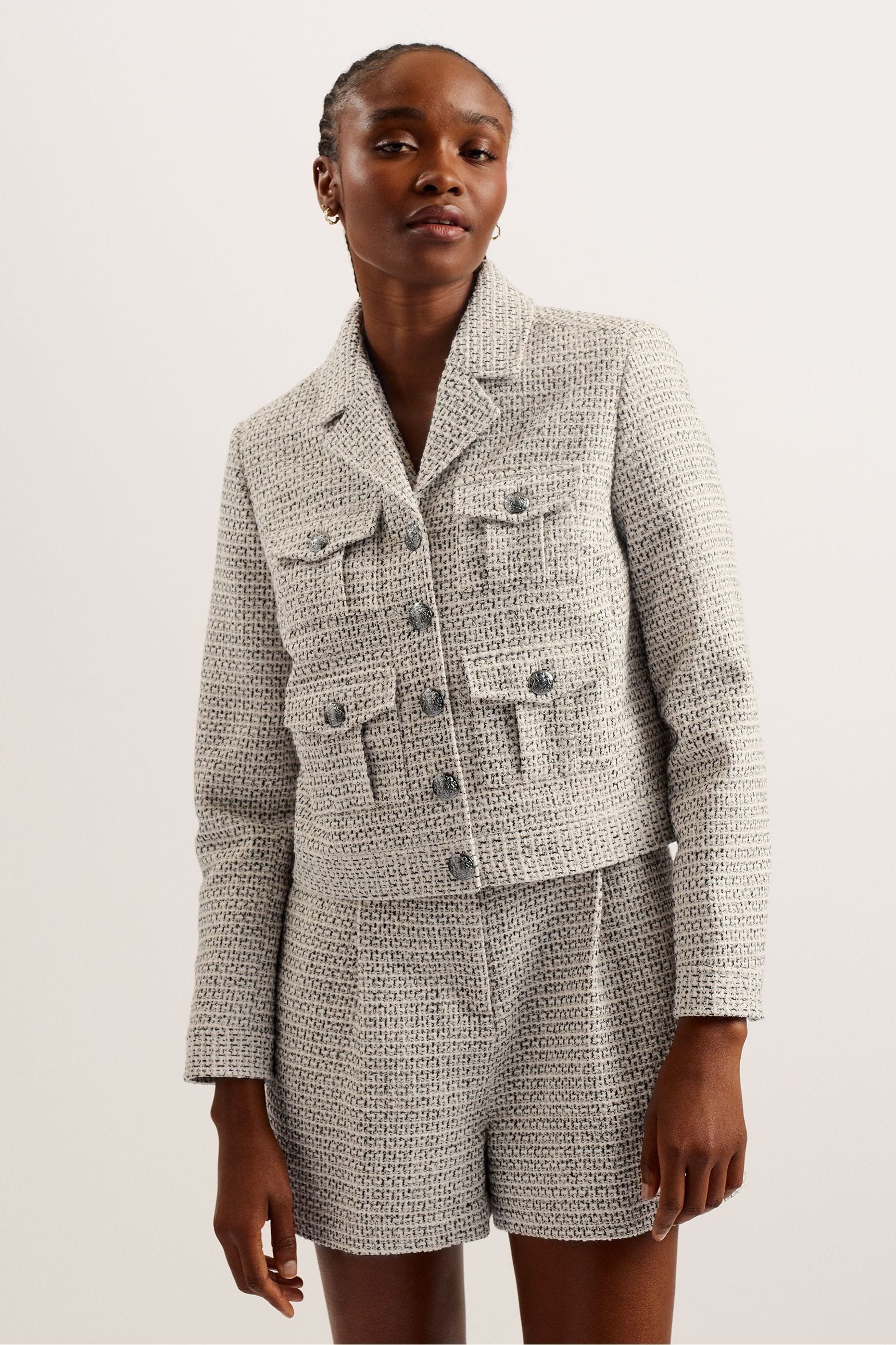 Buy Ted Baker Cream Fit Osamu Cropped Box Jacket from Next Luxembourg