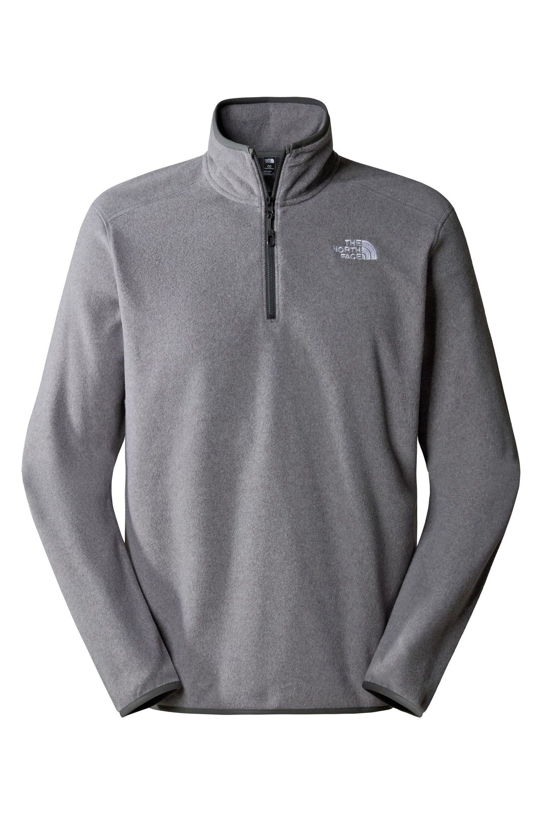 Buy The North Face Grey Side Logo Mens Glacier Quarter Zip Fleece from the Next UK online shop