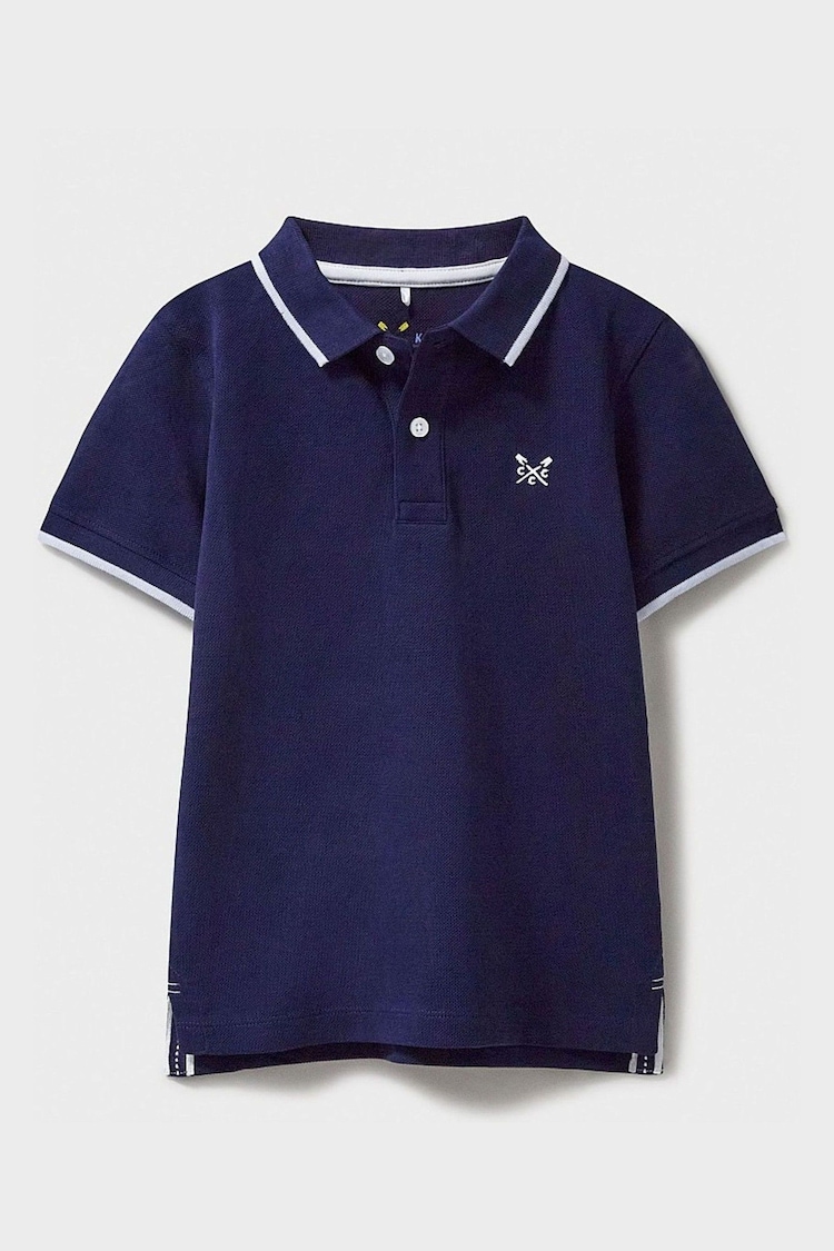 Crew Clothing Pique Short Sleeve 100% Cotton Polo Shirt - Image 1 of 3