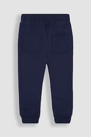 JoJo Maman Bébé Navy Blue Highland Cow Colour Block Appliqué Sweatshirt & Jogger Set - Image 5 of 5