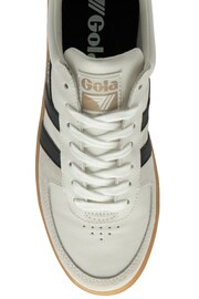 Gola White Mens Grandslam Elite Leather Lace-Up Trainers - Image 4 of 4