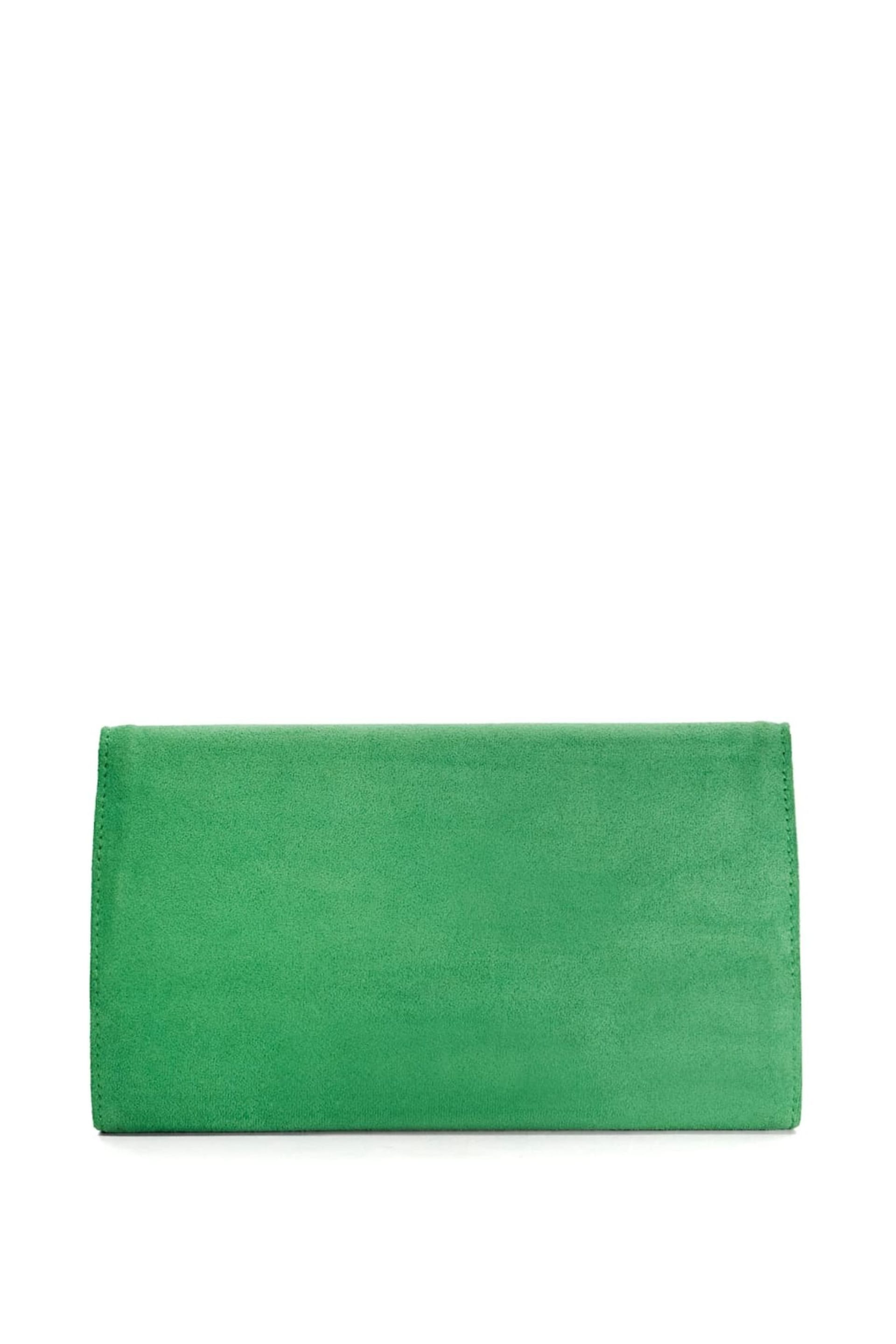Dune London Green Ballads Structured Foldover Clutch Bag - Image 4 of 6