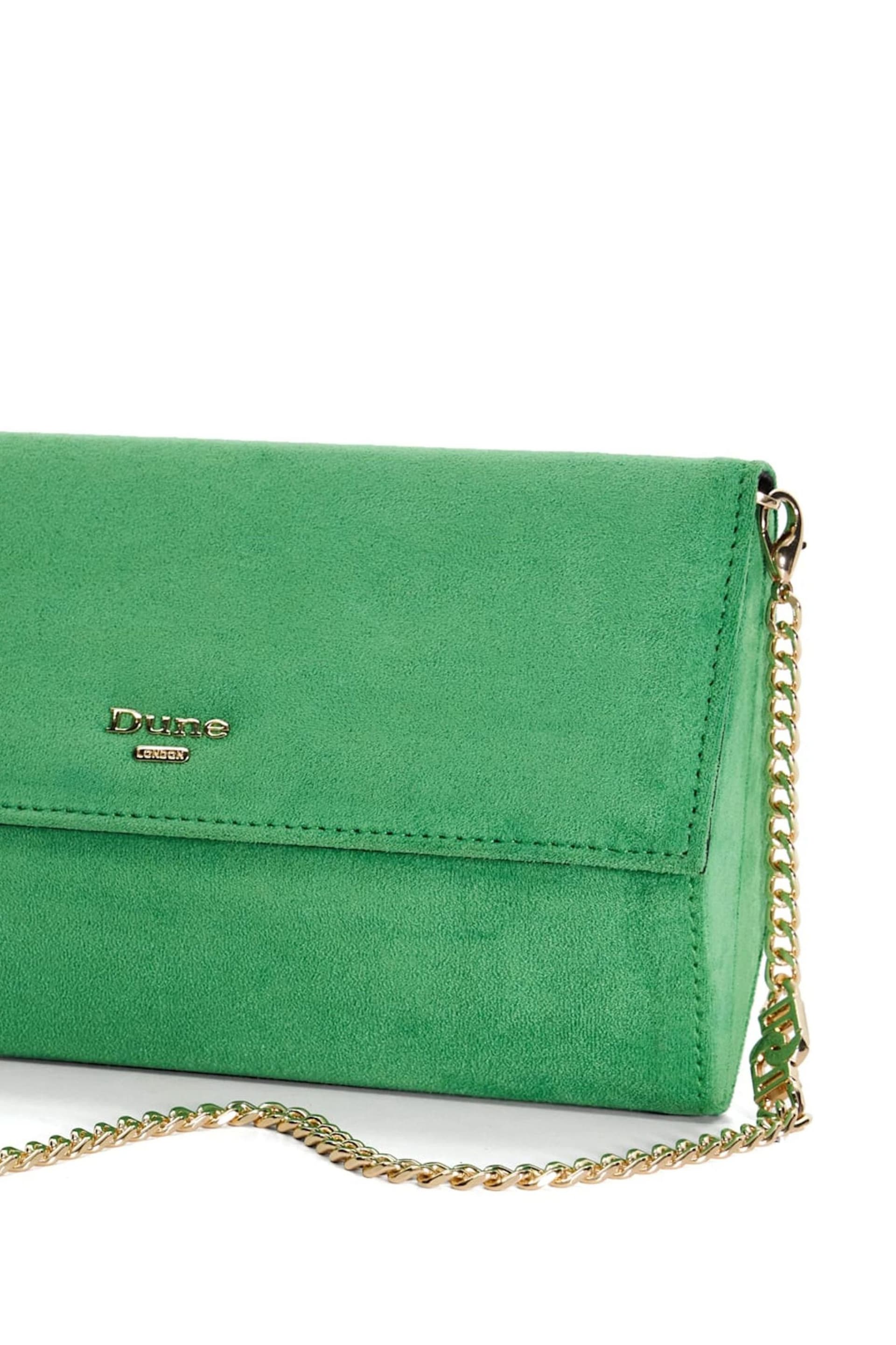 Dune London Green Ballads Structured Foldover Clutch Bag - Image 6 of 6