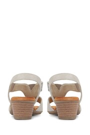 Pavers Natural Heeled Slingback Sandals - Image 3 of 5