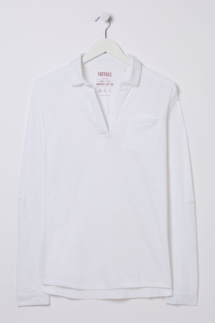 FatFace Paige White Jersey Shirt - Image 5 of 5