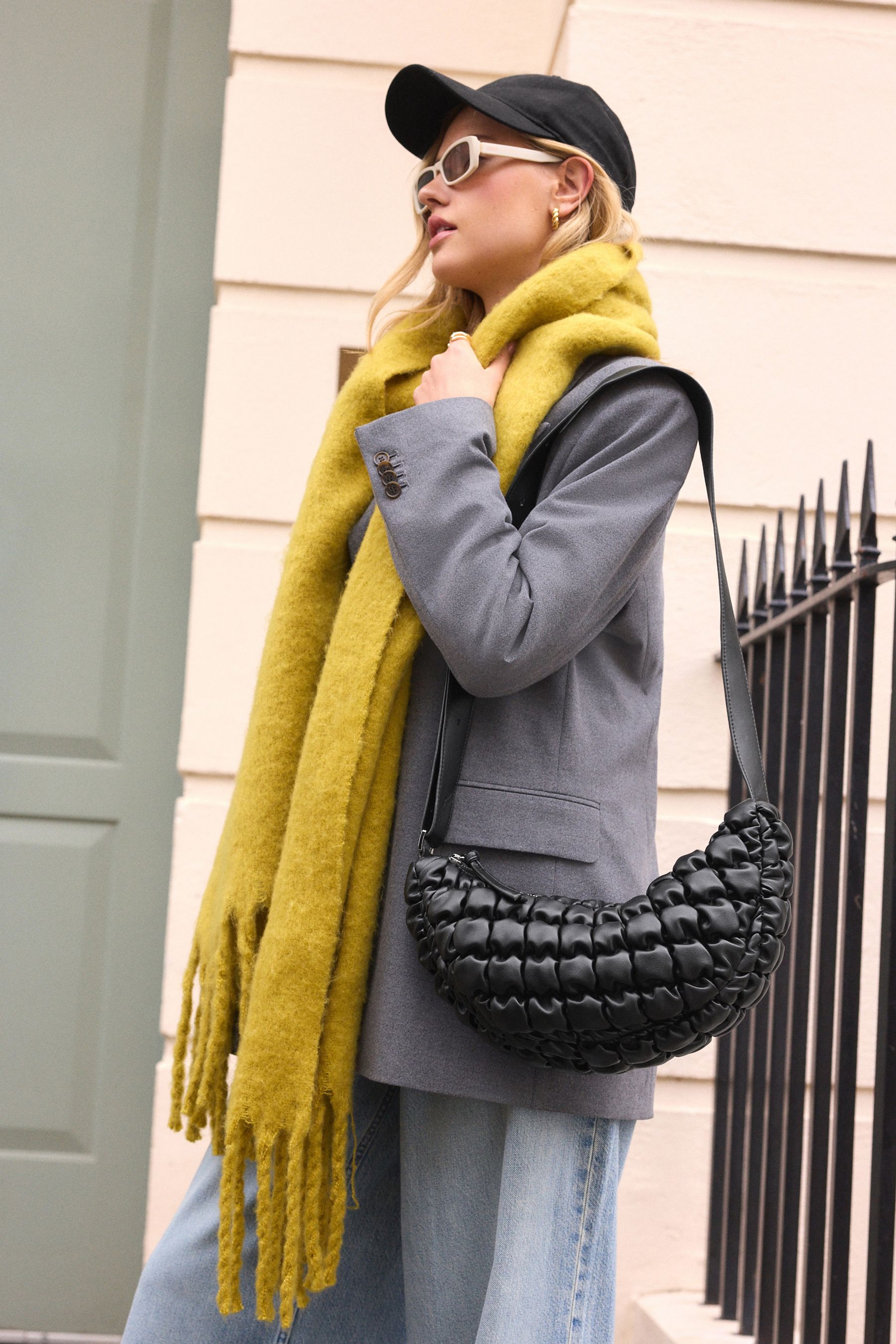 NEXT Black Padded Sling Bag one Womens
