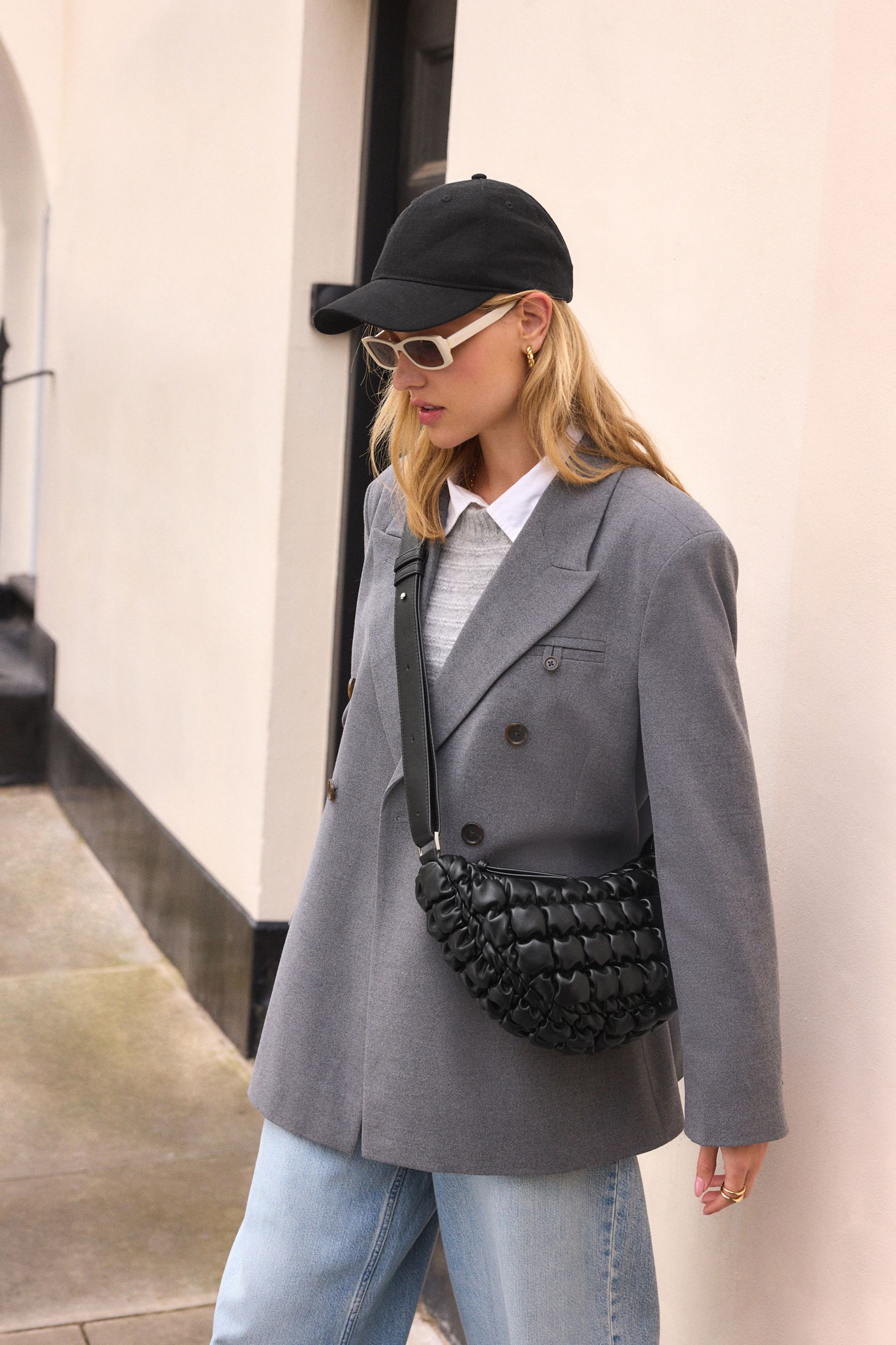 NEXT Black Padded Sling Bag one Womens