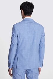 MOSS Sky Blue Slim Fit Marl Jacket - Image 6 of 6